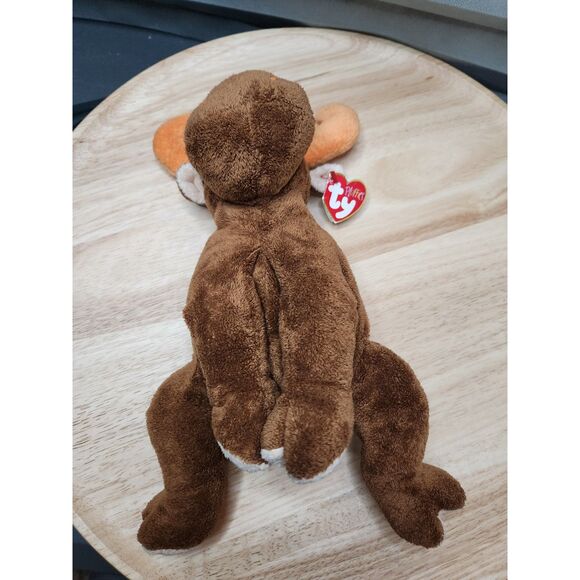 TY Pluffies Lumpy Moose Plush – 2003 Retired, Brown with Orange Antlers - Picture 3 of 7